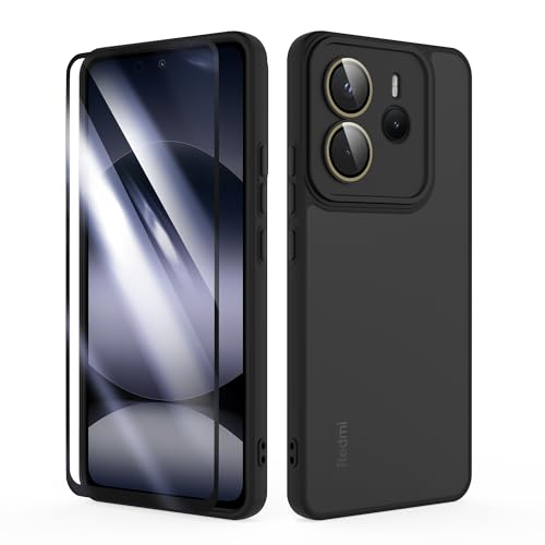 SMYTU Hülle für Xiaomi Redmi Note 14 4G 6.67 Zoll mit Schutzfolie und Kameraschutz,Handyhülle Durchscheinende Matt Schutzhülle Kratzfeste Case Cover - Schwarz SMYTU Hülle für Xiaomi Redmi Note 14 4G 6.67 Zoll mit Schutzfolie und Kameraschutz,Handyhülle Durchscheinende Matt Schutzhülle Kratzfeste Case Cover - Schwarz von SMYTU