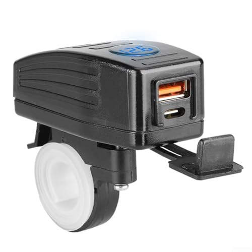 12V 24V Motorrad USB Ladegerät für Handys Wasserdichtes und staubdichtes Design (blauer Lenker) von SMZhomeone