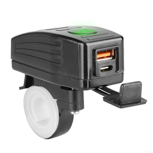 12V 24V Motorrad USB Ladegerät für Handys Wasserdichtes und staubdichtes Design (grüner Lenker) von SMZhomeone
