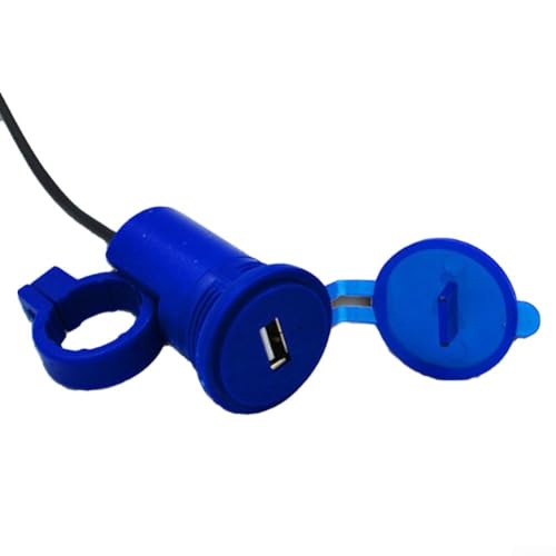Passend für Motorrad-Handy-Ladegerät mit USB-Anschluss, zuverlässiges Design für Moped und Roller (blau) von SMZhomeone