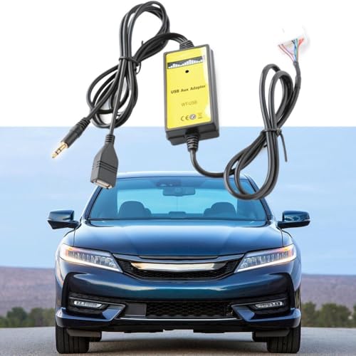 SMZhomeone AUX-Eingangs-Adapter, USB-Kabel + Lesegerät für Honda für Accord, Steuerung von Musik vom Autoradio, unterstützt USB/SD/3 5-mm-Klinkenstecker SMZhomeone AUX-Eingangs-Adapter, USB-Kabel + Lesegerät für Honda für Accord, Steuerung von Musik vom Autoradio, unterstützt USB/SD/3 5-mm-Klinkenstecker von SMZhomeone