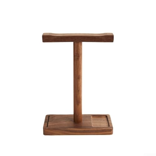 SMZhomeone Kopfhörer-Halter, schlanker Holz-Headset-Halter für den Schreibtisch, elegante und praktische Display-Lösung für Audio-Ausrüstung (Walnuss) von SMZhomeone