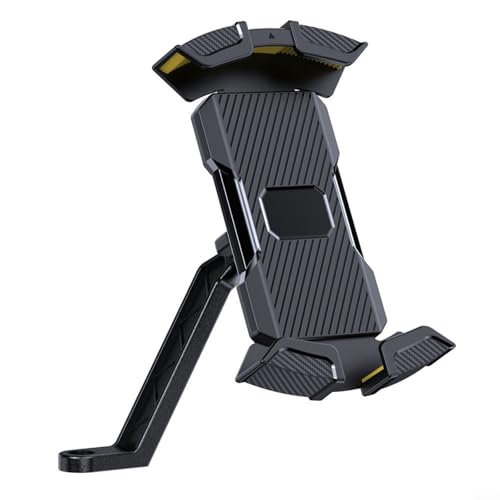 SMZhomeone Motorrad-Handyhalterung, Lenkerhalterung, Rückspiegel, kompatibel mit Motorrädern, Outdoor-Fahren, Einhandbedienung, sicheres Fahren (Rückspiegel) von SMZhomeone