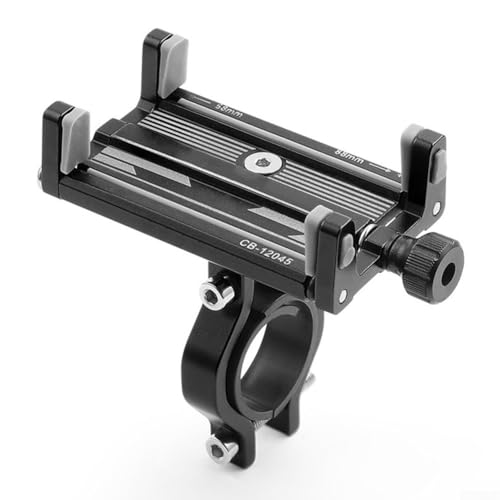 SMZhomeone Robuste Handyhalterung zum Radfahren, sichere und stabile Leistung unter allen Bedingungen (Stiel schwarz) von SMZhomeone