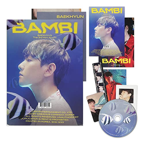 BAEKHYUN - 3rd Mini Album [BAMBI] (Photobook Ver. - Bambi Ver.) Photobook + Lyrics Book + CD-R + Folded Poster + Clear Card + Sequence Film + Postcard + Photo Card + 2 Extra Photocards von SMent
