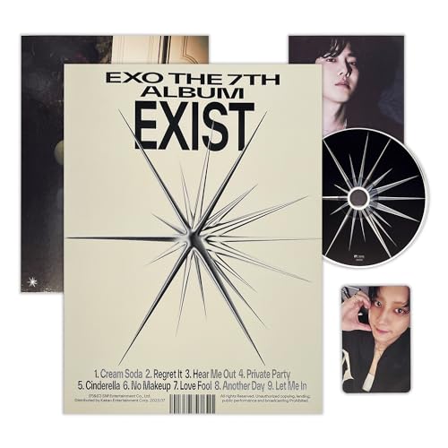 EXO - 7th Album [EXIST] (Photo Book Ver. - E Ver.) Cover + Photo Book + Hard Mini Poster + Post Card + CD-R + Photo Card + 4 Extra Photocards von SMent.