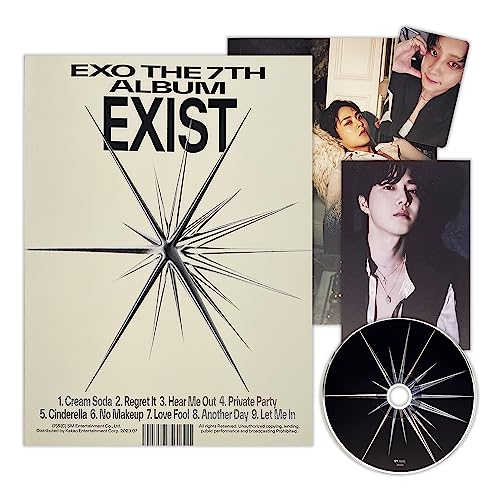 EXO - 7th Album [EXIST] (Photo Book Ver. - E Ver.) Cover + Photo Book + Hard Mini Poster + Post Card + CD-R + Photo Card + Poster + 4 Extra Photocards von SMent.