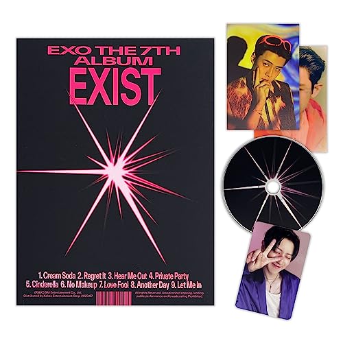 EXO - 7th Album [EXIST] (Photo Book Ver. - X Ver.) Cover + Photo Book + Lenticular Card + Post Card + Photo Card + CD-R + Poster + 4 Extra Photocards von SMent.