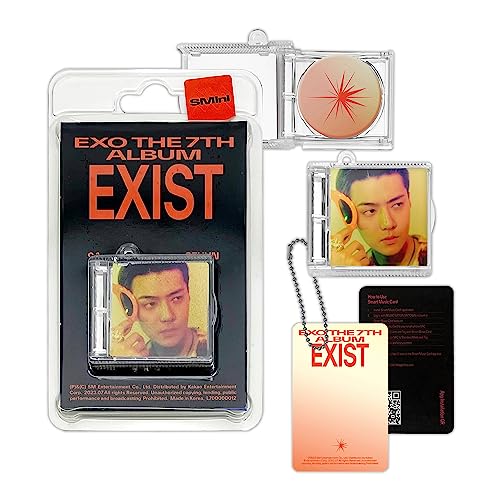 EXO - 7th Album [EXIST] (SMINI Ver - SEHUN Ver.) Cover + Package + Ball Chain + Photo Card + Music NFC CD + 4 Extra Photocards von SMent.