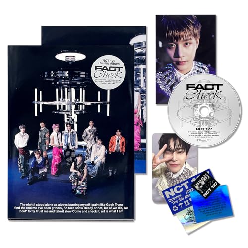 NCT 127 - 5th Album [Fact Check] (Chandelier Ver.) CD-R + Photobook + Photo + Sticker Set + Photocard + Folded Poster + 2 Pin Badges + 4 Extra Photocards von SMent