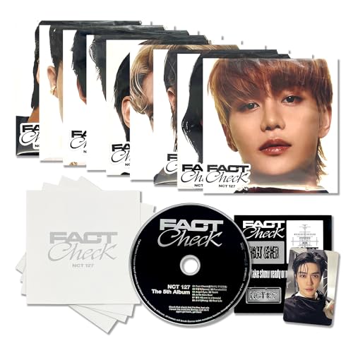 NCT 127 - 5th Album [Fact Check] (Exhibit Ver. - Random) Poster Cover + Poster + CD-R + Postcard + Photocard + Sticker + 2 Pin Badges + 4 Extra Photocards von SMent