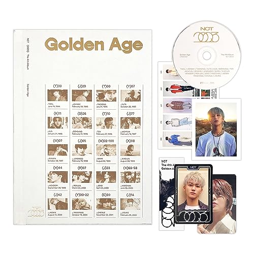 NCT - 4th Album [Golden Age] (Archiving Ver.) Photo Book + CD-R + Bookmark + Sticker + Yearbook Card + Polaroid + Photocard + 2 Pin Badges + 4 Extra Photocards von SMent
