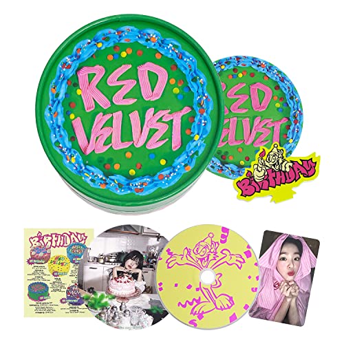 Red Velvet - [The Reve Festival 2022 : BIRTHDAY] (Cake Ver. - Joy Ver.) Package + Circle Photo + CD-R + Photocard + Candle Pick + Lyrics Paper + Poster + 2 Pin Button Badges + 4 Extra Photocards von SMent