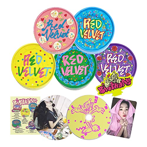 Red Velvet - [The Reve Festival 2022 : BIRTHDAY] (Cake Ver. - Random Ver.) Package + Circle Photo + CD-R + Photocard + Candle Pick + Lyrics Paper + Poster + 2 Pin Button Badges + 4 Extra Photocards von SMent