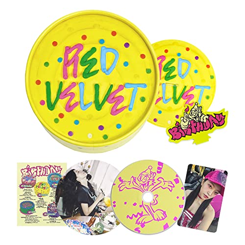 Red Velvet - [The Reve Festival 2022 : BIRTHDAY] (Cake Ver. - Seulgi Ver.) Package + Circle Photo + CD-R + Photocard + Candle Pick + Lyrics Paper + Poster + 2 Pin Button Badges + 4 Extra Photocards von SMent
