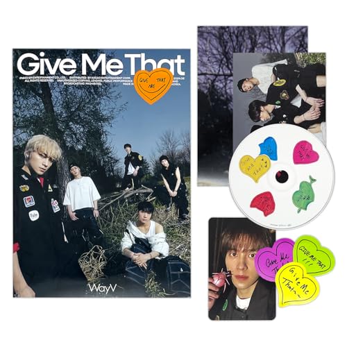 WayV - Mini 5th Album [Give Me That] (A Ver) Dust Cover + Photo Book + CD-R + Photo Card + Folded Poster + Postcard + Sticker + 3 Extra Photocards von SMent.