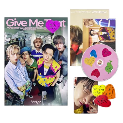 WayV - Mini 5th Album [Give Me That] (B Ver) Dust Cover + Photo Book + CD-R + Photo Card + Folded Poster + Postcard + Sticker + 3 Extra Photocards von SMent.