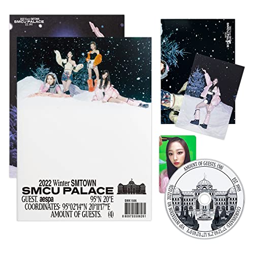 aespa - [2022 Winter SMTOWN : SMCU PALACE] (GUEST. aespa) Photobook + CD-R + Lyrics Paper + Photo Card + Postcard + Folded Poster + Poster + 2 Pin Button Badges + 4 Extra Photocards von SMent