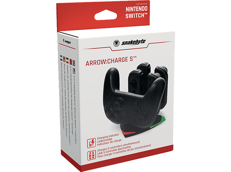 SNAKEBYTE NSW ARROW:Charge S™, Zubehör für Nintendo Switch, Schwarz von SNAKEBYTE