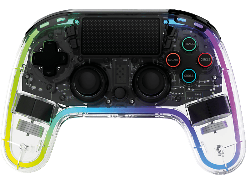SNAKEBYTE RGB 4 - Wireless mit einstellbarer RGB-Beleuchtung und belegbaren Zusatztasten Gaming Controller Transparent für PlayStation SNAKEBYTE RGB 4 - Wireless mit einstellbarer RGB-Beleuchtung und belegbaren Zusatztasten Gaming Controller Transparent für PlayStation von SNAKEBYTE
