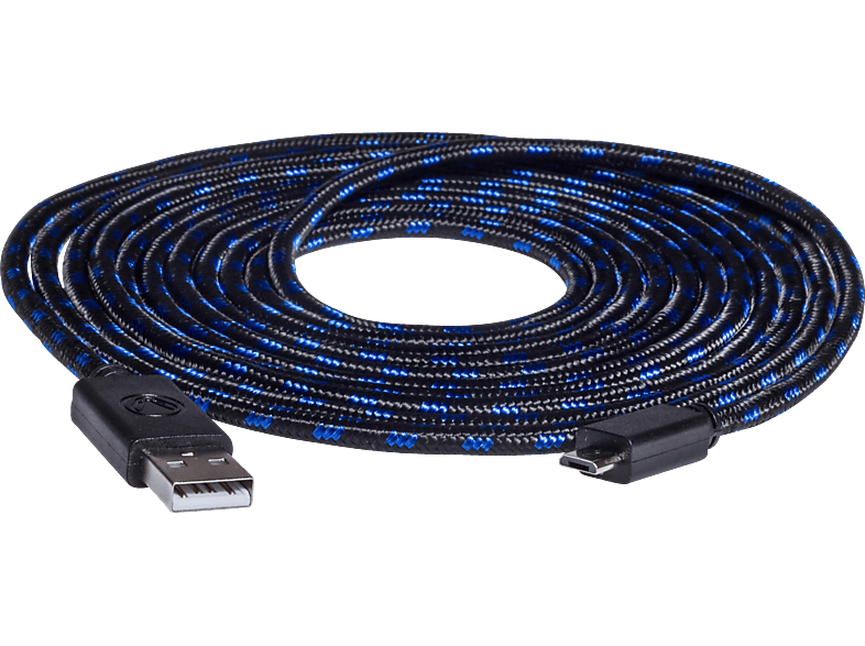 SNAKEBYTE SB910494 PS4 USB CHARGE:CABLE PRO (4M) Ladekabel, Schwarz/Blau von SNAKEBYTE