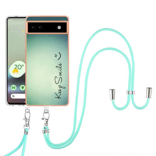 SNCLET Case für Google Pixel 6a - Kratzfeste Lanyard Hülle mit Umhängeband und Handykette - TPU Edges - Keep Smile SNCLET Case für Google Pixel 6a - Kratzfeste Lanyard Hülle mit Umhängeband und Handykette - TPU Edges - Keep Smile von SNCLET