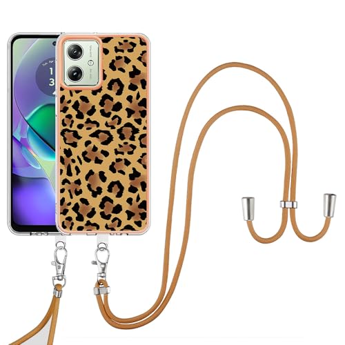 SNCLET Case für Motorola Moto G54 Lanyard Hülle mit Umhängeband Handykette Case Kratzfeste Schutz Necklace Hülle TPU Edges PC Hülle mit Band Protective Case für Motorola Moto G54,Leopard Muster SNCLET Case für Motorola Moto G54 Lanyard Hülle mit Umhängeband Handykette Case Kratzfeste Schutz Necklace Hülle TPU Edges PC Hülle mit Band Protective Case für Motorola Moto G54,Leopard Muster von SNCLET