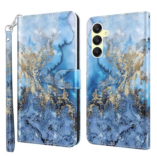 SNCLET Case für Samsung Galaxy A25 5G Hülle Leder PU Tasche Brieftasche Handyhülle Kartenfächer Handytasche Standfunktion Stoßfest Anti-Kratz für Samsung Galaxy A25 5G Schutzhülle,Blauer Marmor SNCLET Case für Samsung Galaxy A25 5G Hülle Leder PU Tasche Brieftasche Handyhülle Kartenfächer Handytasche Standfunktion Stoßfest Anti-Kratz für Samsung Galaxy A25 5G Schutzhülle,Blauer Marmor von SNCLET