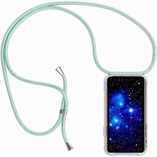 SNCLET Cover für Blackview A85 Silikonhülle Handyhülle Halsband Lanyard Strap Cover Hülle Necklace Hülle Silikon Hülle mit Band Transparent Case Protective Bumper Case für Blackview A85,Grün von SNCLET