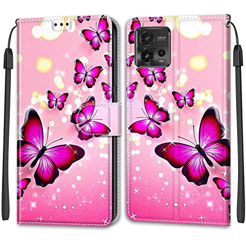 SNCLET Hülle für Motorola Moto G72 Cover Premium PU Leder Brieftasche ID Kartenfächer Magnetverschluss Etui Protective Anti-Scratch Stoßfeste Schutzhülle für Motorola Moto G72,Rosa Schmetterling SNCLET Hülle für Motorola Moto G72 Cover Premium PU Leder Brieftasche ID Kartenfächer Magnetverschluss Etui Protective Anti-Scratch Stoßfeste Schutzhülle für Motorola Moto G72,Rosa Schmetterling von SNCLET