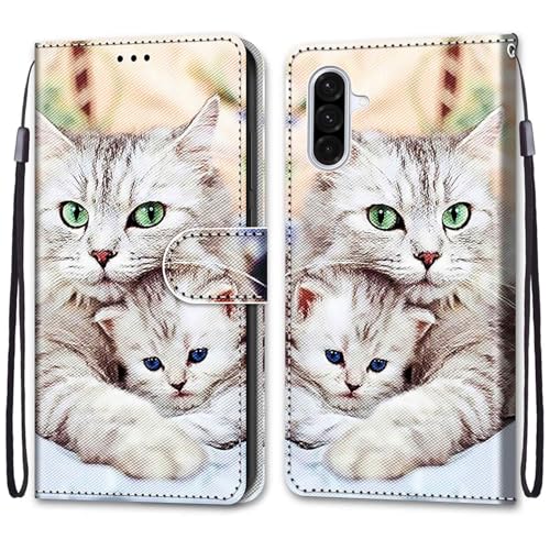 SNCLET Hülle für Samsung Galaxy A56 5G Handytasche PU Leder Brieftasche Klappbar Handyhülle mit Kartenfächer Magnetholster Schutzhülle Wallet Case für Samsung Galaxy A56 5G,Katze Und Kätzchen SNCLET Hülle für Samsung Galaxy A56 5G Handytasche PU Leder Brieftasche Klappbar Handyhülle mit Kartenfächer Magnetholster Schutzhülle Wallet Case für Samsung Galaxy A56 5G,Katze Und Kätzchen von SNCLET