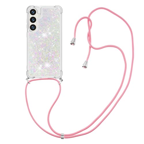 SNCLET Hülle für Samsung Galaxy S24 FE Hülle Glitzer Bling Sparkle Moving Quicksand Handyhülle mit Band Silikon Hülle mit Flüssiges Treibsand Necklace Lanyard Case für Samsung S24 FE,Weiß-1 SNCLET Hülle für Samsung Galaxy S24 FE Hülle Glitzer Bling Sparkle Moving Quicksand Handyhülle mit Band Silikon Hülle mit Flüssiges Treibsand Necklace Lanyard Case für Samsung S24 FE,Weiß-1 von SNCLET