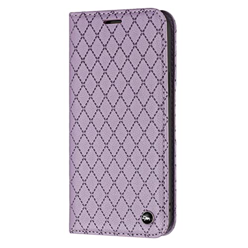 SNCLET Hülle für iPhone XR Hülle mit Kartenfach PU Leder Klappbar Mode Business-Stil Einfarbig Brieftasche Tasche mit Standfunktion Magnet Stoßfest Hülle für iPhone XR,Lila von SNCLET