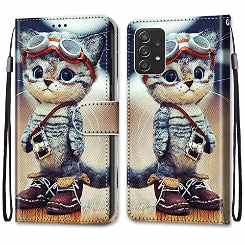SNCLET für Samsung Galaxy A53 5G Phone Case PU Leder Hülle Brieftasche Hülle Kartenfächer Magnetholster Stoßfest Anti-Scratch Handy Schutzhülle für Samsung A53 5G Protective Case,Cartoon Katze SNCLET für Samsung Galaxy A53 5G Phone Case PU Leder Hülle Brieftasche Hülle Kartenfächer Magnetholster Stoßfest Anti-Scratch Handy Schutzhülle für Samsung A53 5G Protective Case,Cartoon Katze von SNCLET