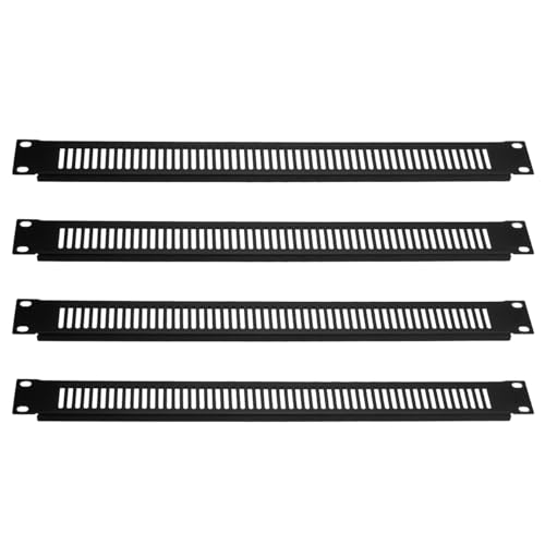 SNDLINK 1U 4er-Pack vertikal belüftete Blindblende für 48,3 cm Server-Rack-Schrank oder Gehäuse, Metall-Rack-Montage-Füllplatte (1U, 4 Stück, vertikal belüftet) von SNDLINK