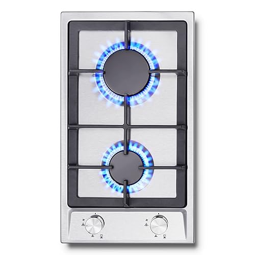 SNDOAS Gaskochfeld, Edelstahl Gasherd mit Automatischer Flammenschutz, Gaskochfeld 2 flammig, Erdgas und Propangas, Einbau oder freistehend, 2400 W/1800 W, 220-240V SNDOAS Gaskochfeld, Edelstahl Gasherd mit Automatischer Flammenschutz, Gaskochfeld 2 flammig, Erdgas und Propangas, Einbau oder freistehend, 2400 W/1800 W, 220-240V von SNDOAS