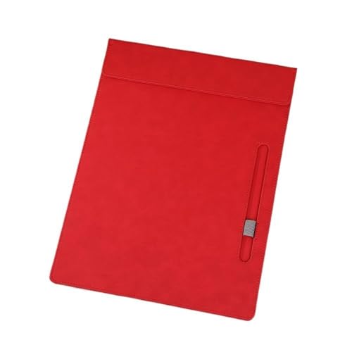 Klemmbretter 2 Stück Zwischenablage PU-Leder-Dateiordner Magnetische A4-Schreibtafel Tragbare Schreibtafel for Studenten(Red) von SNGUOQ