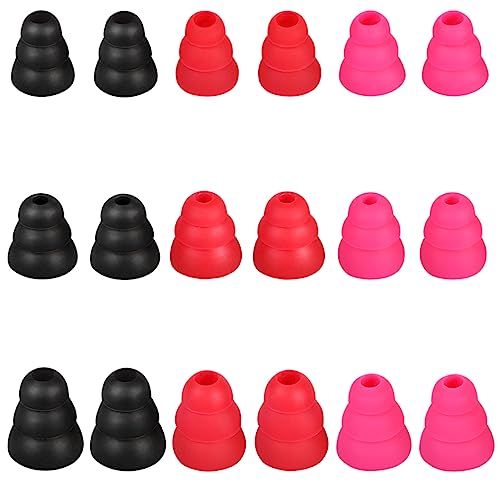 SNHTLS Ohrhörerspitzenersatz - Silikon Earbud Tips - S/M/L 9 Pairs - Weiß / Schwarz Rosa - Kompatibel mit 3.8-5.5mm Headphones - Reinigungstuch & Box enthalten SNHTLS Ohrhörerspitzenersatz - Silikon Earbud Tips - S/M/L 9 Pairs - Weiß / Schwarz Rosa - Kompatibel mit 3.8-5.5mm Headphones - Reinigungstuch & Box enthalten von SNHTLS