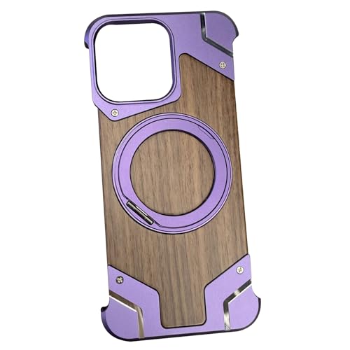 SNHVXLFW-Hülle für iPhone 16 Pro Max/16 Pro/16 Plus/16, Magnetische Ständer Handyhülle Rahmenlos Stoßfeste Schutz Aluminiumlegierung Metall Handytasche,Lila,16 Plus SNHVXLFW-Hülle für iPhone 16 Pro Max/16 Pro/16 Plus/16, Magnetische Ständer Handyhülle Rahmenlos Stoßfeste Schutz Aluminiumlegierung Metall Handytasche,Lila,16 Plus von SNHVXLFW
