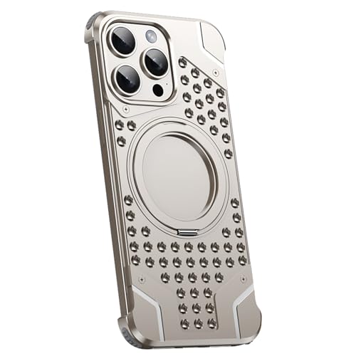 SNHVXLFW-Metall Hülle für iPhone 16 Pro Max/16 Pro/16 Plus/16, Rahmenlos Handyhülle mit Magnetische Ständer Wärmeableitung Aluminiumlegierung Handytasche,Gold,16 Plus SNHVXLFW-Metall Hülle für iPhone 16 Pro Max/16 Pro/16 Plus/16, Rahmenlos Handyhülle mit Magnetische Ständer Wärmeableitung Aluminiumlegierung Handytasche,Gold,16 Plus von SNHVXLFW