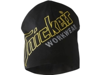 SNICKERS WORKWEAR Beanie allround sort one size med Snickers logo, 100% bomuld von SNICKERS