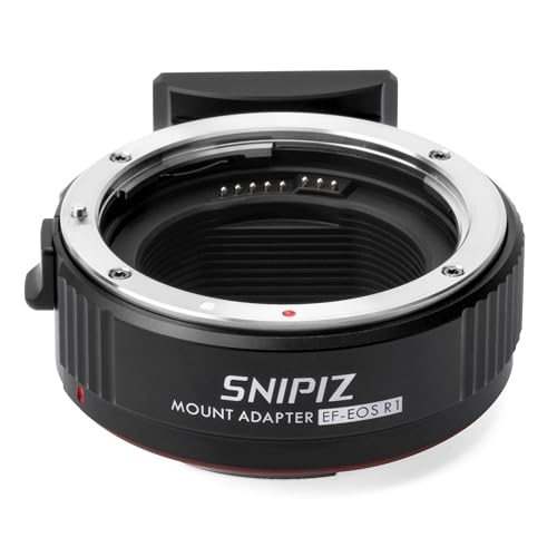 SNIPIZ EF-EOS R1 Objektivadapter, EF-EOS R Autofokus Objektiv Mount Konverter Adapter Ring kompatibel mit Canon EF/EF-S Objektiv auf EOS RP, R5, R6, R7 Kameras von SNIPIZ