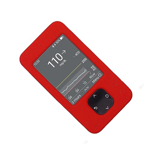 Silikonhülle für Dexcom G7 Receiver (gemischte Farben, glitzernd, rot) von SNK