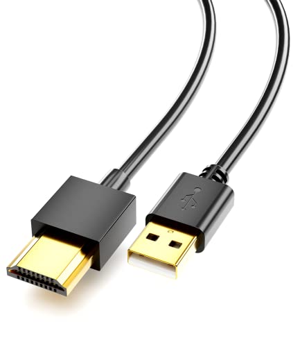 SNLLMZI USB-auf-HDMI-Kabel, 1 m, USB 2.0-Stecker auf HDMI-Stecker, Ladekabel-Adapter, zum Aufladen von Geräten wie Festplatten mit HDMI-Anschlüssen vom USB-Anschluss von SNLLMZI