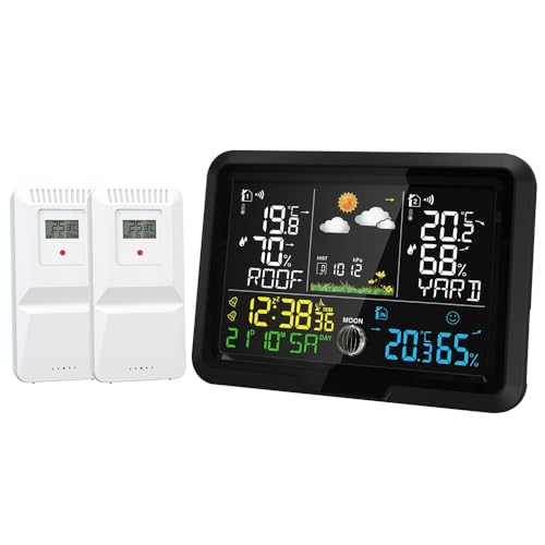 Wetterstation Funk wit AußEnsensor, Wetterstationen Innen and AußEntemperatur Funk Mit Wettervorhersage, Barometer, Wetterstation Wlan, Funkwetterstationen Mit AußEnsensor, Regenmesser Digital Wetterstation Funk wit AußEnsensor, Wetterstationen Innen and AußEntemperatur Funk Mit Wettervorhersage, Barometer, Wetterstation Wlan, Funkwetterstationen Mit AußEnsensor, Regenmesser Digital von SNONRDO