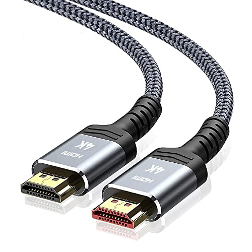 4K HDMI Kabel 10Meter, Snowkids HDMI Kabel 4K@60Hz HDMI Nylon Geflochtenes Support Video 4K 2160p, Audio-Rückkanal, HDCP, Kompatibel mit TV, Monitor, 4K Beamer von SNOWKIDS