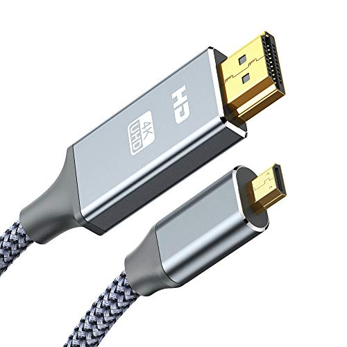 Micro HDMI Kabel 3m,Snowkids Hochgeschwindigkeits Micro HDMI auf HDMI Kabel mit Ethernet,4K UltraHD,3D,Full HD,1080p,HDR,ARC,Highspeed HDMI D auf HDMI A kompatibel für HDMI Standard 2.0a/b,2.0,1.4a von SNOWKIDS