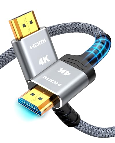 SNOWKIDS 4K HDMI Kabel 6Meter,HDMI Kabel 4K@60Hz Nylon Geflecht Vergoldete Anschlüsse mit Ethernet/Audio Rückkanal,Kompatibel mit Video 4K 2160p,1080p-Grau SNOWKIDS 4K HDMI Kabel 6Meter,HDMI Kabel 4K@60Hz Nylon Geflecht Vergoldete Anschlüsse mit Ethernet/Audio Rückkanal,Kompatibel mit Video 4K 2160p,1080p-Grau von SNOWKIDS