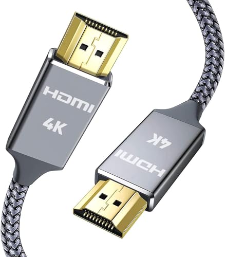 SNOWKIDS HDMI Kabel 3Meter, 4K60Hz HDMI Vergoldete Anschlüsse Nylon Geflochtenes Kabel mit Ethernet/Audio Rückkanal, Kompatibles 4K 2160p, HD 1080p, 3D,PS3/4 PC von SNOWKIDS