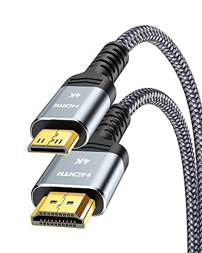 SNOWKIDS Mini HDMI auf HDMI Kabel 3M 4K Highspeed HDMI auf Mini HDMI Kabel 4K@60Hz 2K@120Hz Nylon Kabel, Unterstütz 1080p,720p,3D,UHD,ARC,Ethernet,Hochgeschwindig keitskamera,HDTV,Monitor,Projektor von SNOWKIDS